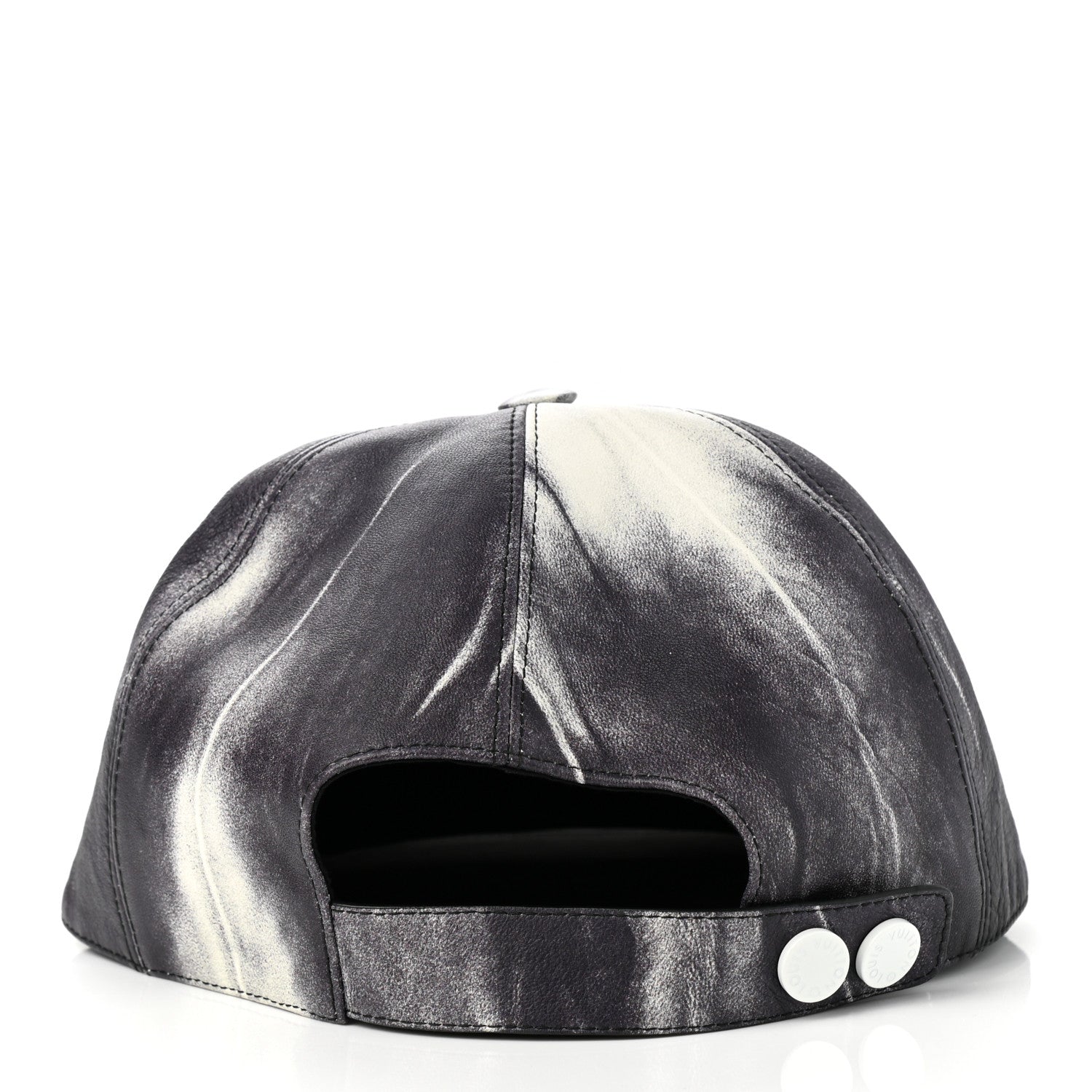 Louis Vuitton Lambskin LV Tie Dye Cap 60 Black White 6 of 8