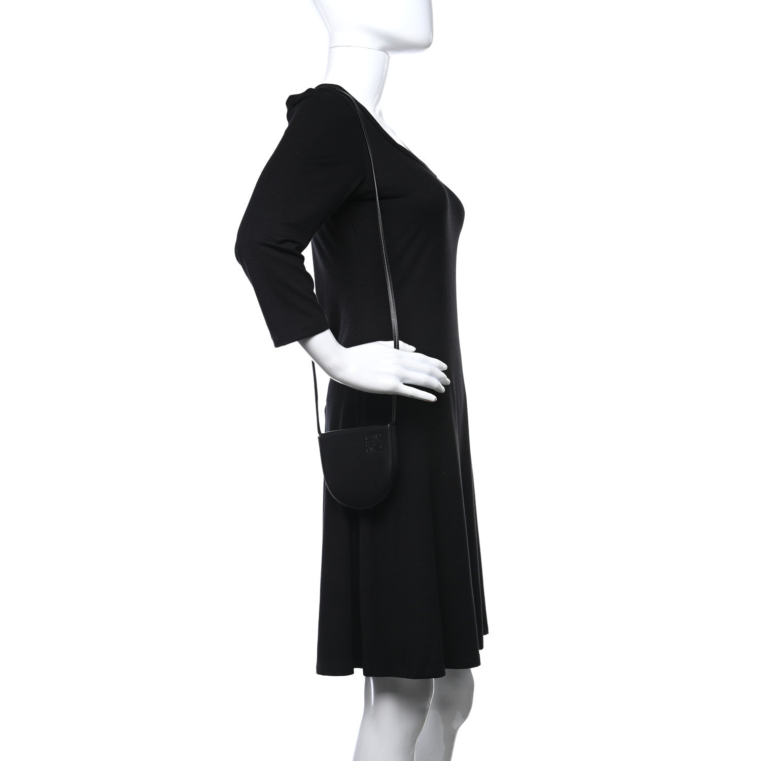 Loewe Soft Calfskin Small Heel Bag Black 2 of 13