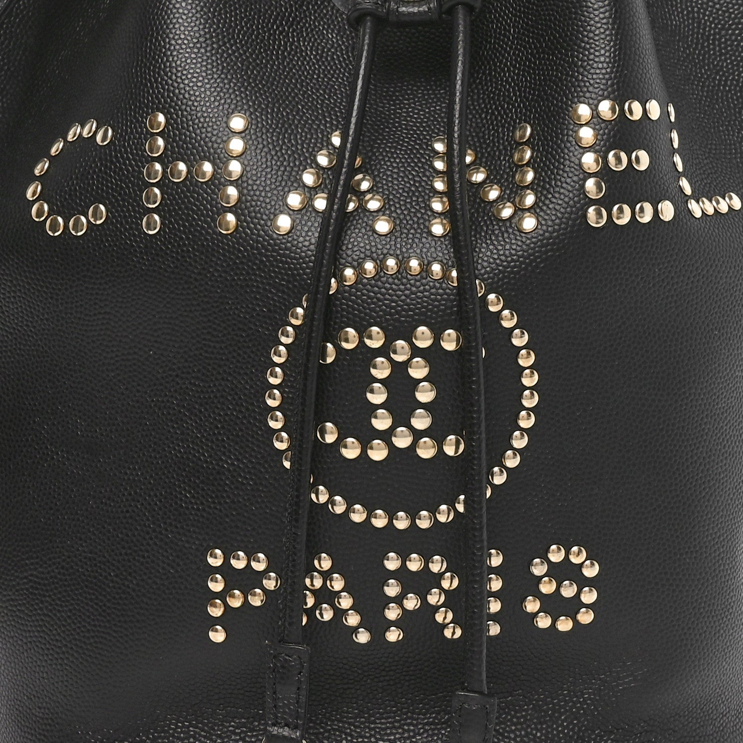 Chanel Caviar Deauville Drawstring Bucket Bag Black 8 of 10