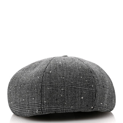 Christian Dior Wool Blend Prince of Whales Cap M Grey 6 of 9