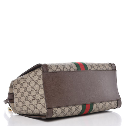 Gucci GG Supreme Monogram Web Medium Ophidia Tote Bag Brown 5 of 8