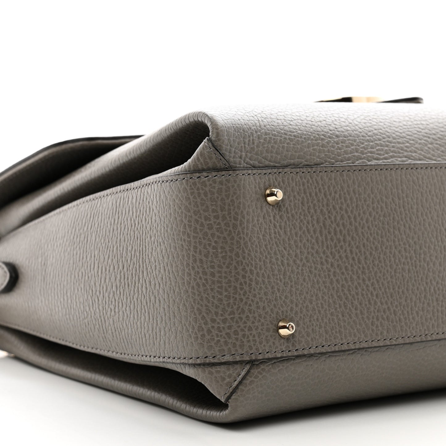 Dollar Calfskin Medium Interlocking G Top Handle Shoulder Bag Loess