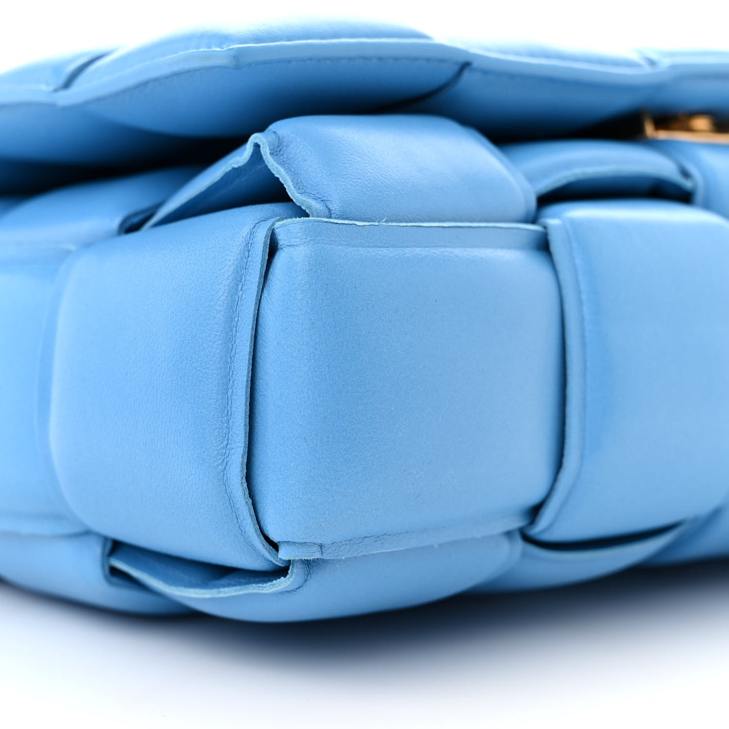 Lambskin Maxi Intrecciato Padded Chain Cassette Crossbody Bag Swimming Pool