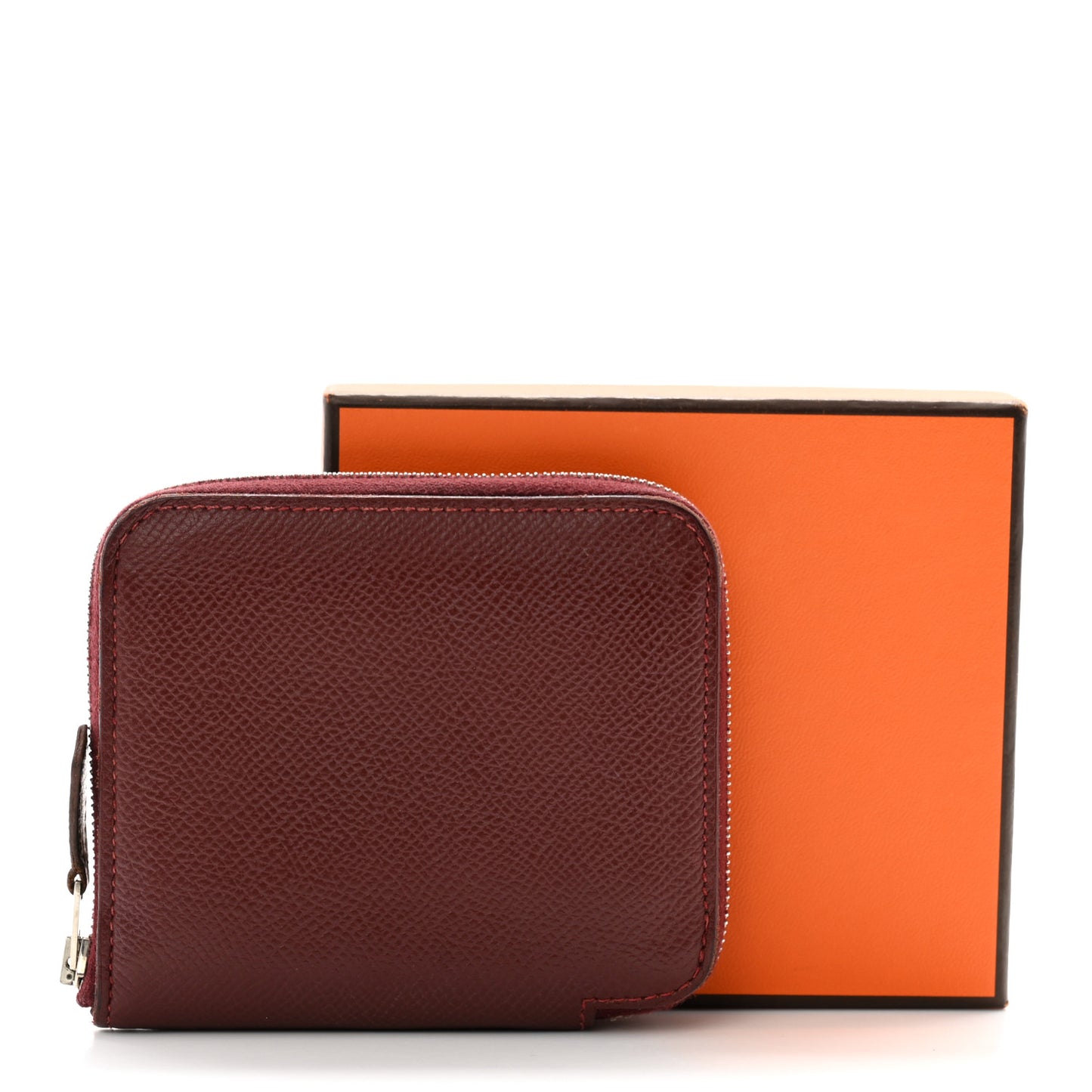 Epsom Silk'In Compact Wallet Rouge H