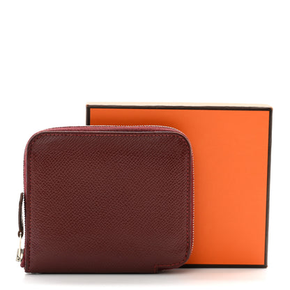 Hermes Epsom Silk'In Compact Wallet Rouge H 12 of 12