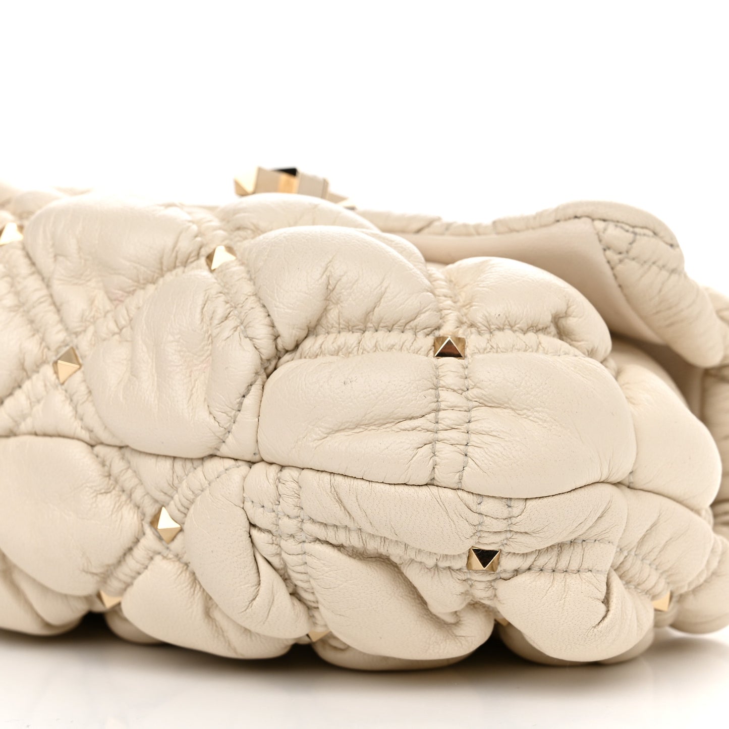 Nappa Small Spikeme Shoulder Bag Light Ivory