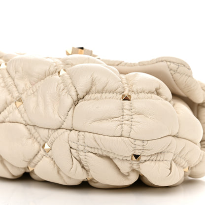 Valentino Garavani Nappa Small Spikeme Shoulder Bag Light Ivory 9 of 11