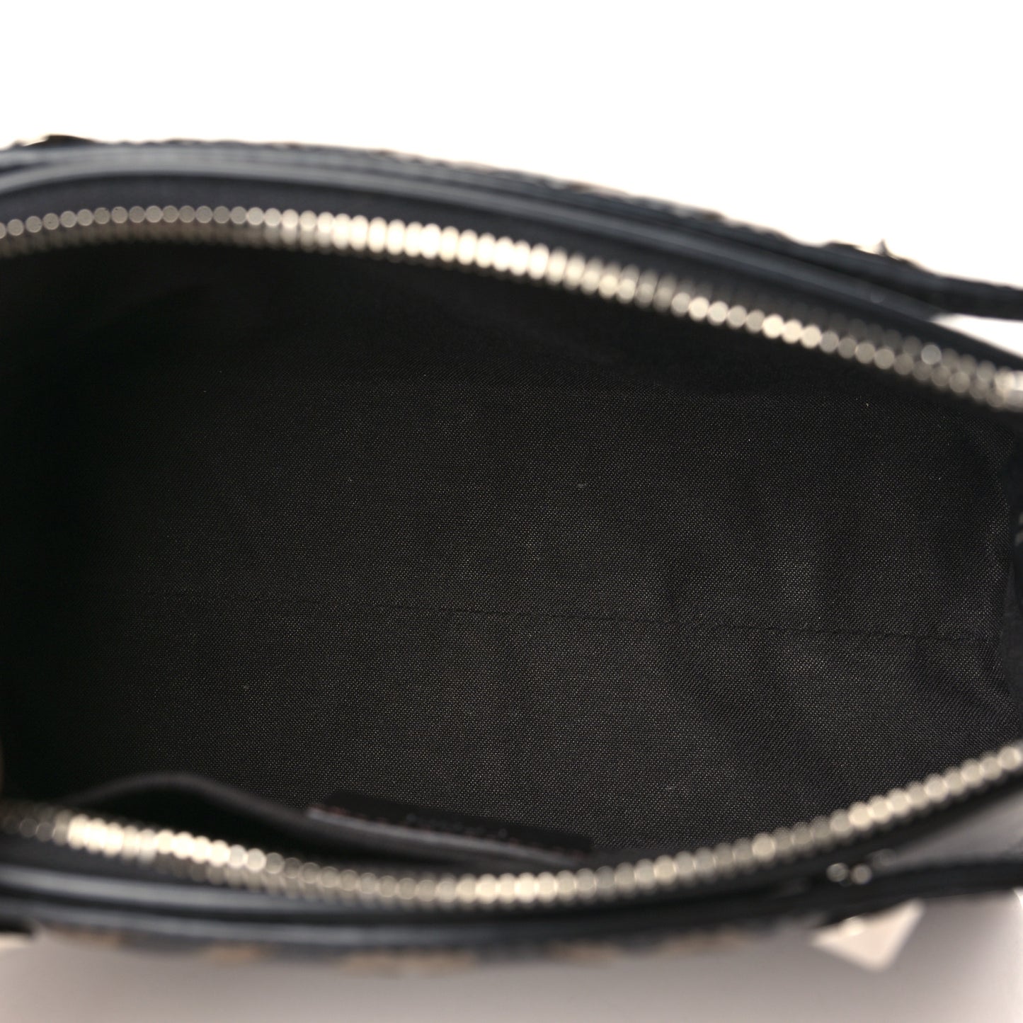 Vitello Dolce Bi-Color FF 1974 Embossed Mini By The Way Boston Bag Black Maya