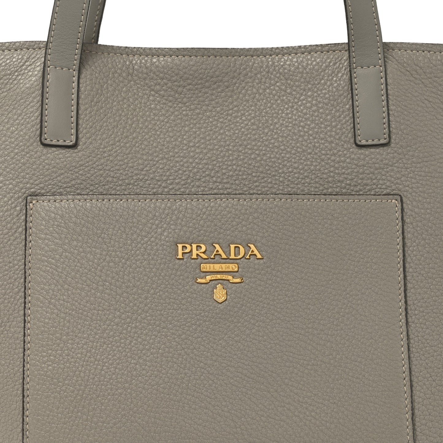 Vitello Daino Pocket Shopping Tote Pomice