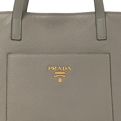 Prada Vitello Daino Pocket Shopping Tote Pomice 7 of 10