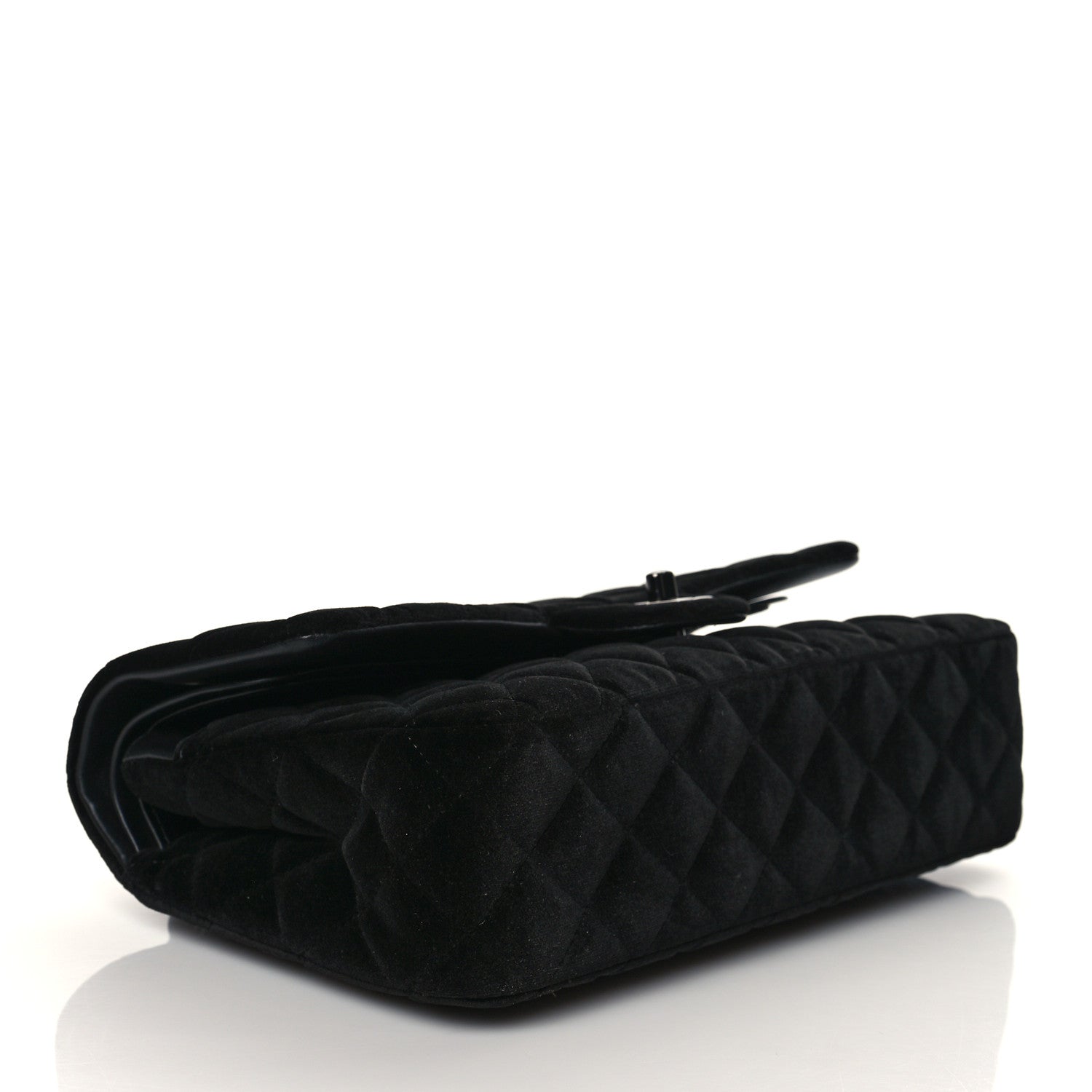 Chanel Velvet Quilted Medium Double Flap So Black 5 of 11