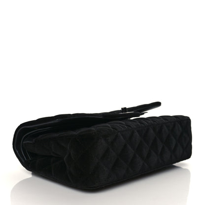 Chanel Velvet Quilted Medium Double Flap So Black 5 of 11
