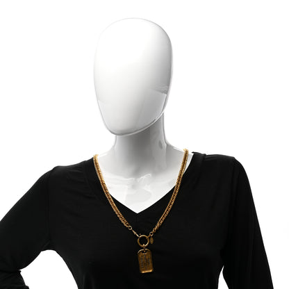 Chanel 31 Rue Cambon Tag Pendant Necklace Gold 2 of 4