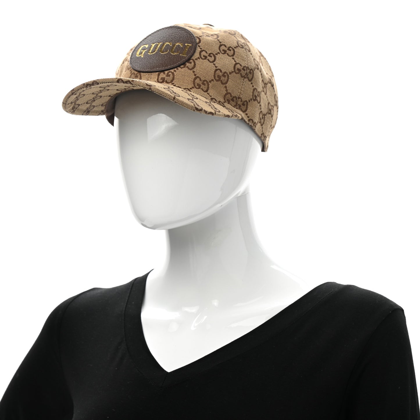 Monogram Textured Dollar Calfskin Zeno Baseball Hat L Beige