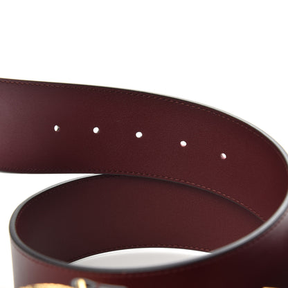 Gucci Calfskin Lizard Double G 50mm Belt 85 34 Vintage Bordeaux 3 of 5