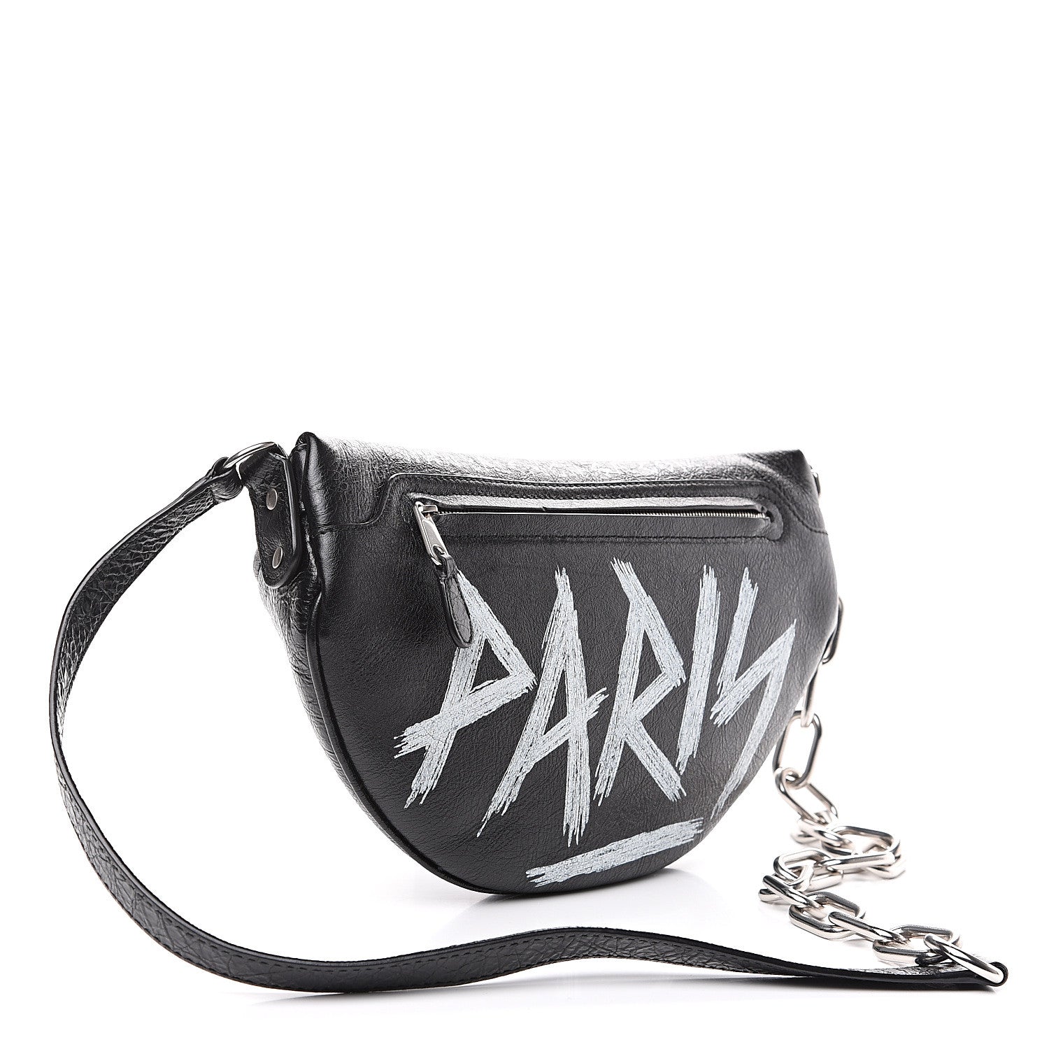 Balenciaga Agneau Arena Graffiti All Over XS Souvenir Belt Bag Black White 2 of 8