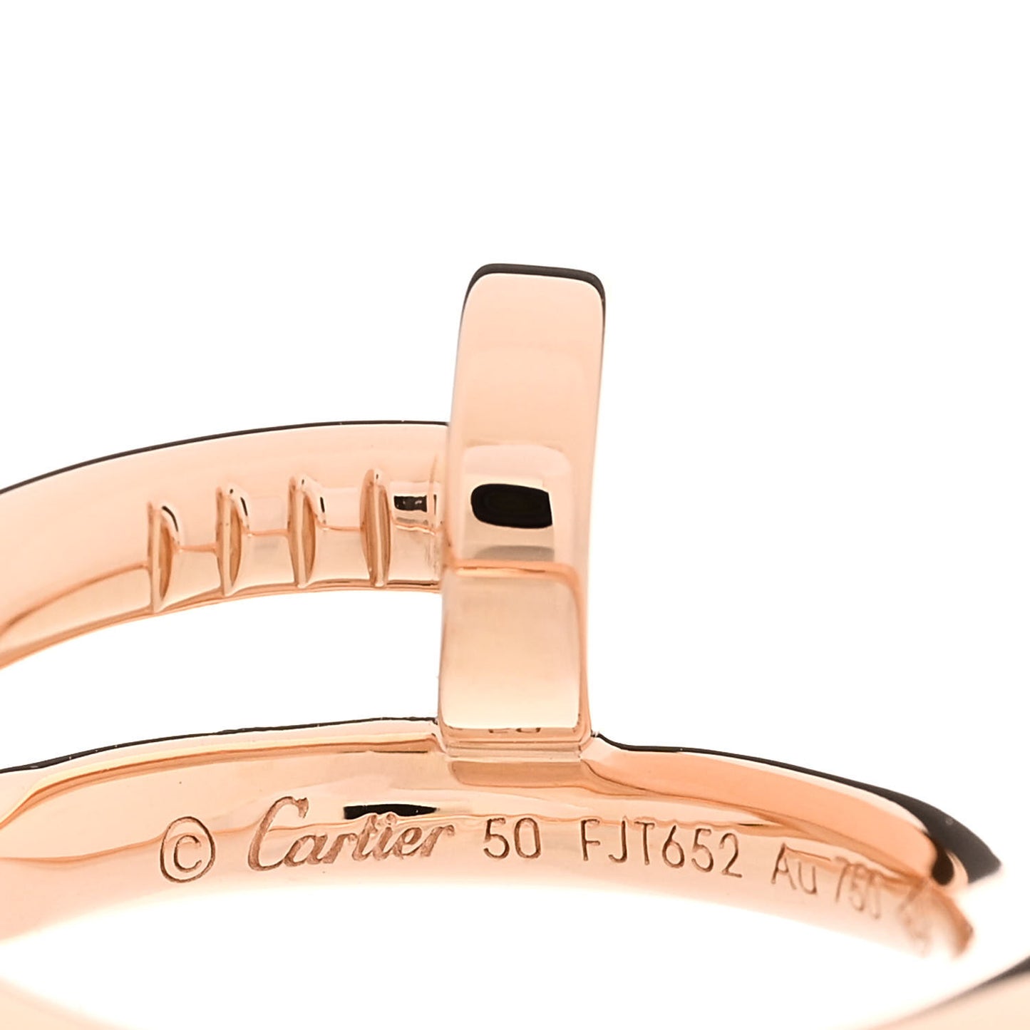 18K Pink Gold Juste Un Clou Ring 50 5.25