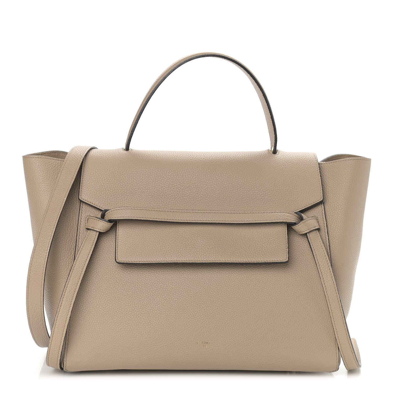 Celine Drummed Calfskin Mini Belt Bag Light Taupe 1 of 14