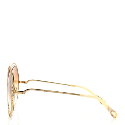 Chloe Oversized Round Carlina Oversized Round Sunglasses CE114SC Gold 3 of 7