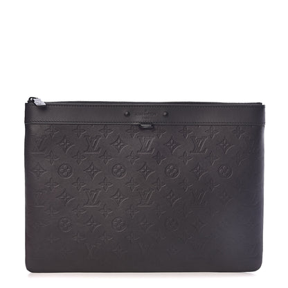 Louis Vuitton Calfskin Monogram Shadow Discovery Pochette Black 1 of 9