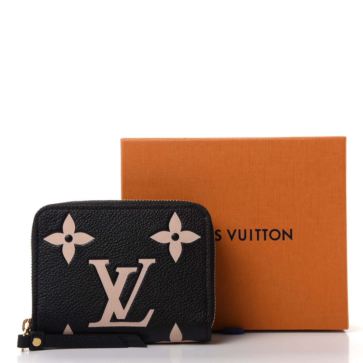 Louis Vuitton Empreinte Monogram Giant Zippy Coin Purse Black Beige 7 of 7