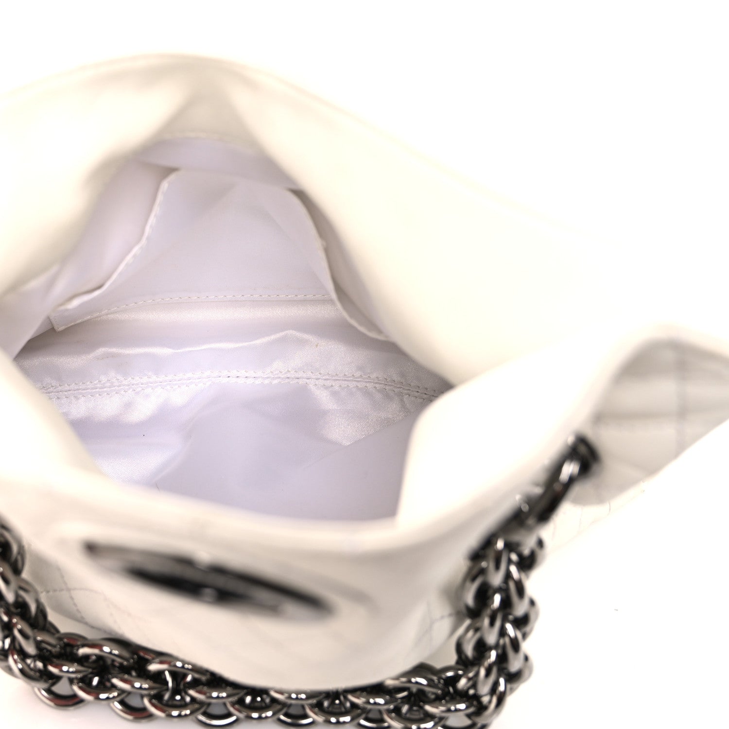 Chanel Lambskin Quilted New Lock Flap White 5 of 12