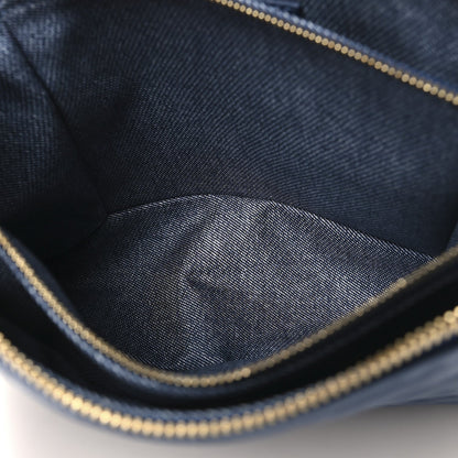 Louis Vuitton Lambskin Embossed Monogram Coussin PM Denim Blue 6 of 11