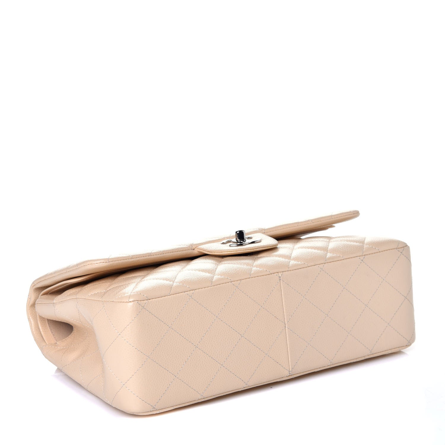 Chanel Caviar Quilted Jumbo Double Flap Beige Clair 4 of 10
