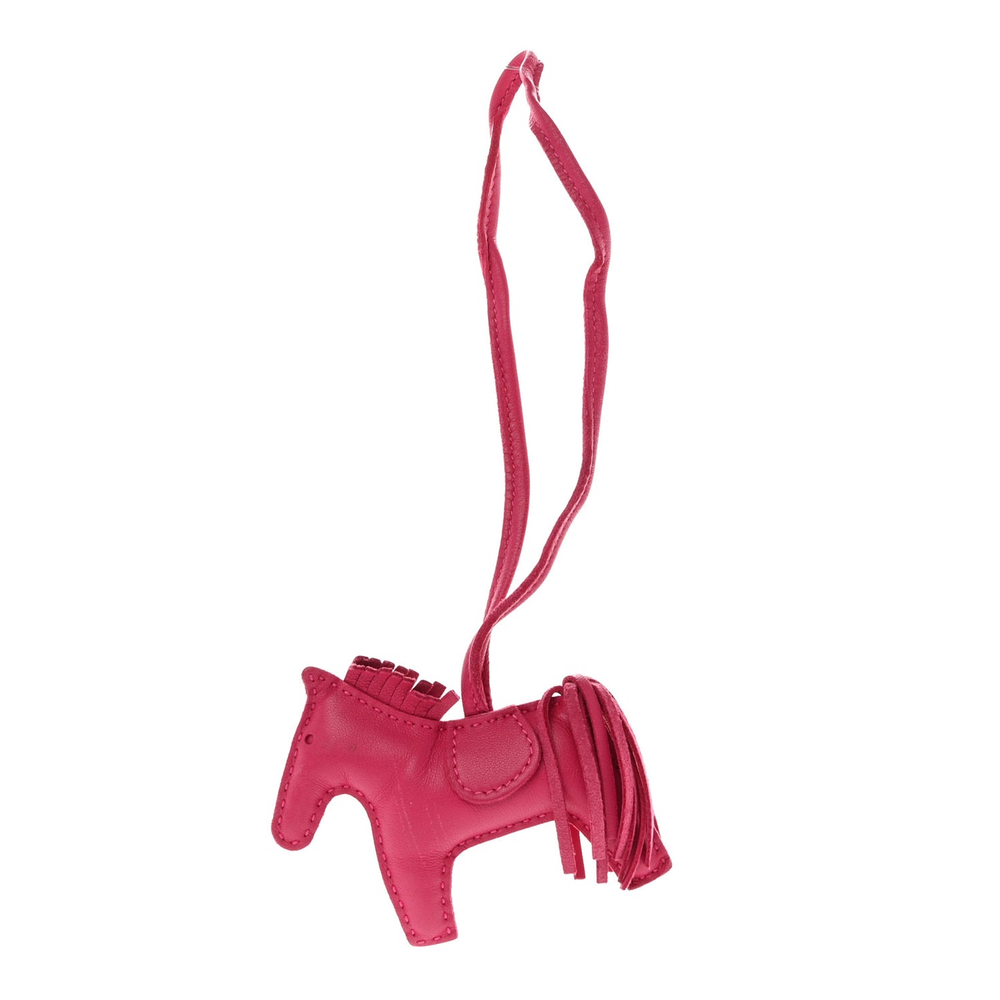 Milo Lambskin Grigri Rodeo Horse Bag Charm PM Rose Mexico
