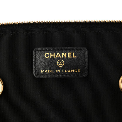 Chanel Goatskin Quilted Punk Essentials Vanity Case With Chain Black 6 of 11