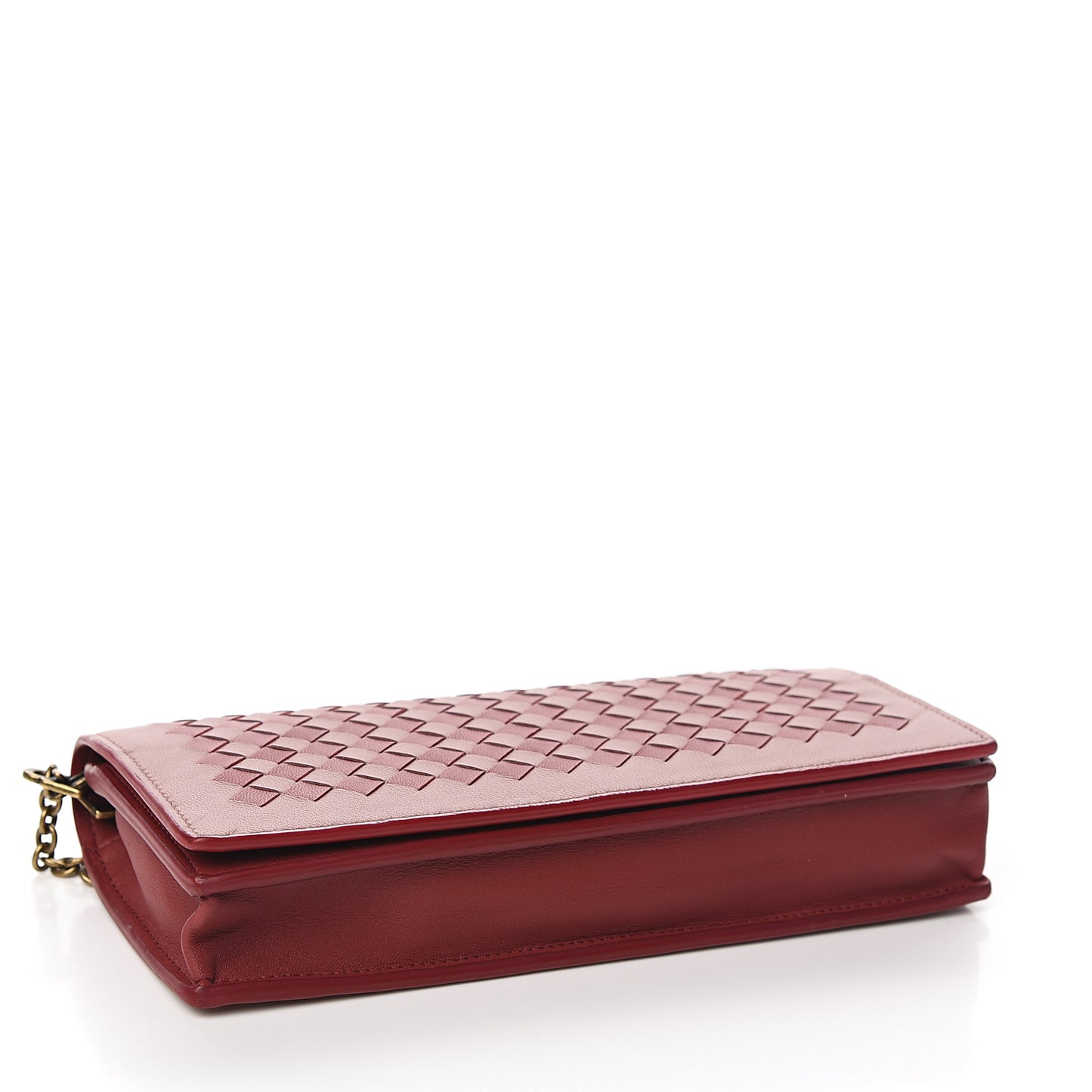 Nappa Intrecciato Continental Wallet on Chain Deco Rose Baccarra Rose