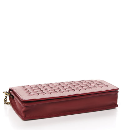 Bottega Veneta Nappa Intrecciato Continental Wallet on Chain Deco Rose Baccarra Rose 3 of 7