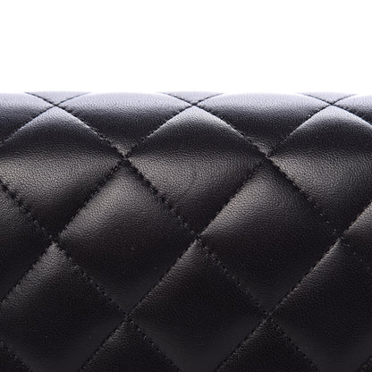 Chanel Lambskin Quilted Jumbo Double Flap Black 14 of 17