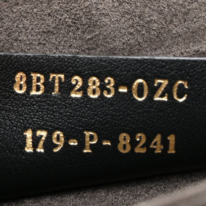 Fendi Vitello Liberty Scalloped Studded Kan I Shoulder Bag Carbone 7 of 13