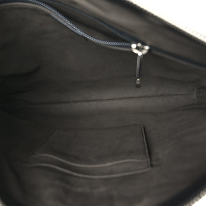Gucci Guccissima Signature Medium Flat Messenger Bag Black 5 of 9