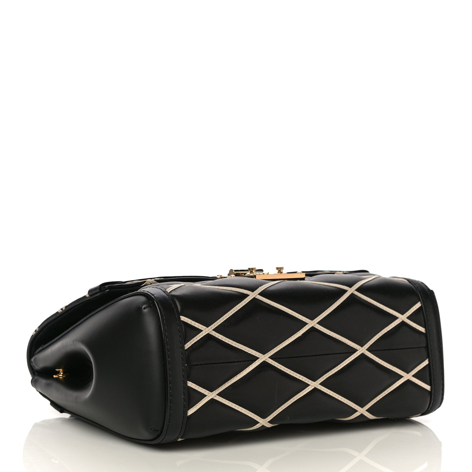 Louis Vuitton Lambskin Malletage Pochette Flap Black 4 of 13