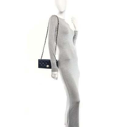 Chanel Caviar Quilted East West Flap Navy 2 of 12