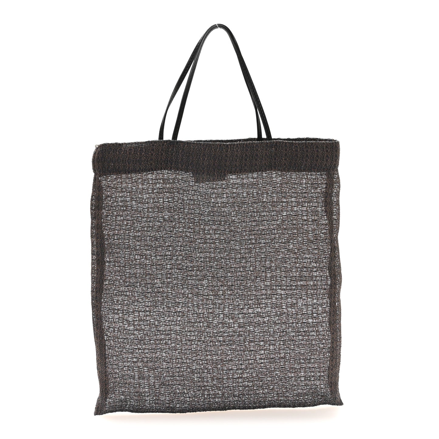 Mesh Saddle Calfskin Mini Barn Tote Bag Blue