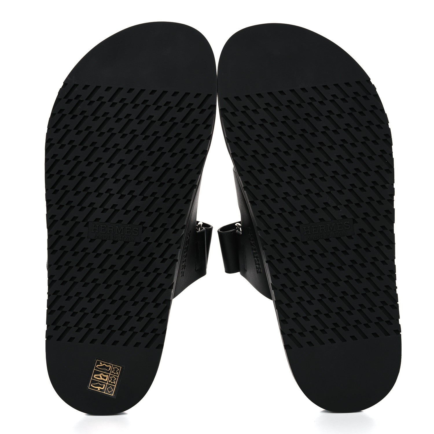 Hermes Calfskin Mens Chypre Sandals 41 Black 5 of 12