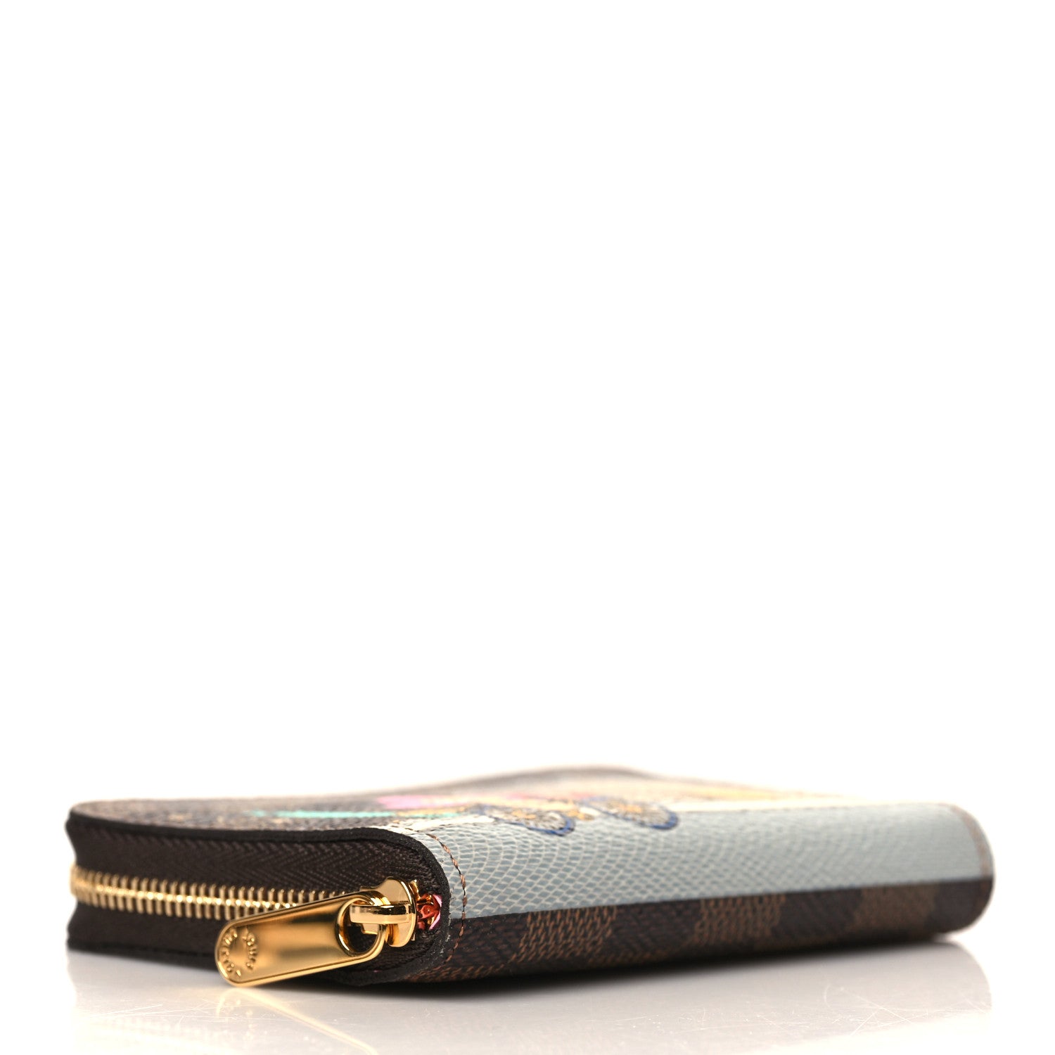 Louis Vuitton Damier Ebene 2022 Christmas Animation Paris Zippy Coin Purse Pink 4 of 6