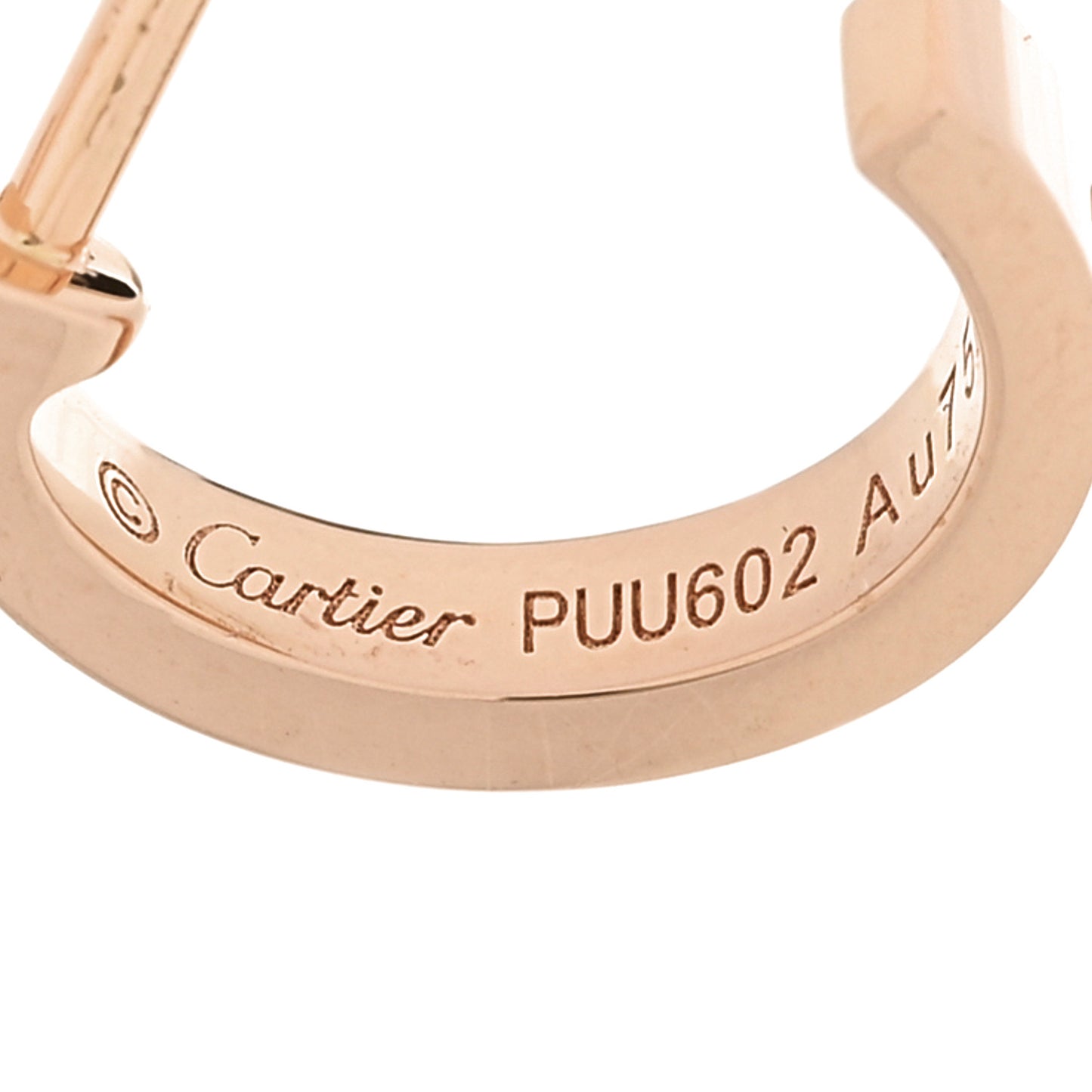 18K Pink Gold Small LOVE Hoop Earrings