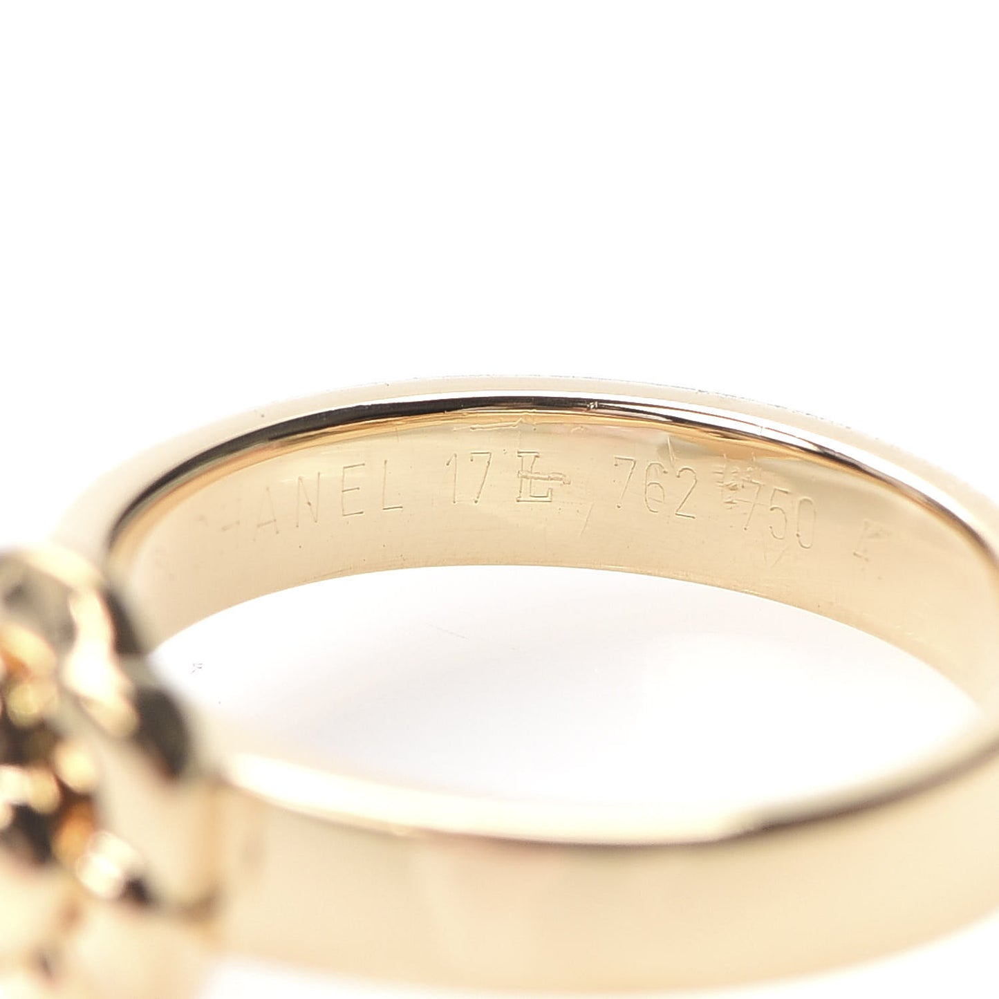 18K Yellow Gold Diamond Camellia Ring 47 4