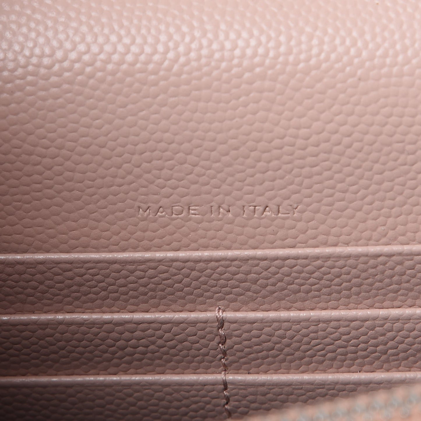 Grain De Poudre Matelasse Chevron Monogram Envelope Chain Wallet Pale Pink