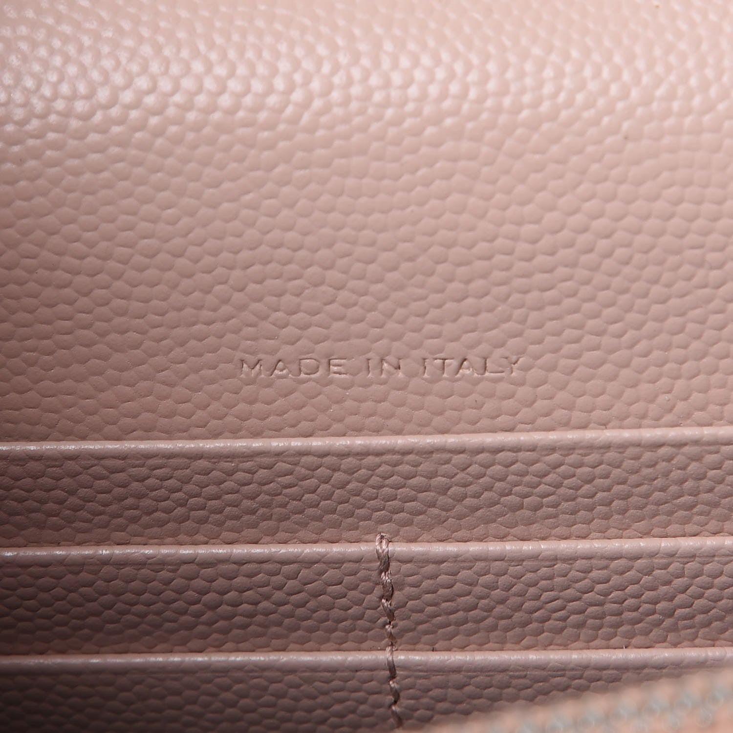 Saint Laurent Grain De Poudre Matelasse Chevron Monogram Envelope Chain Wallet Pale Pink 7 of 9
