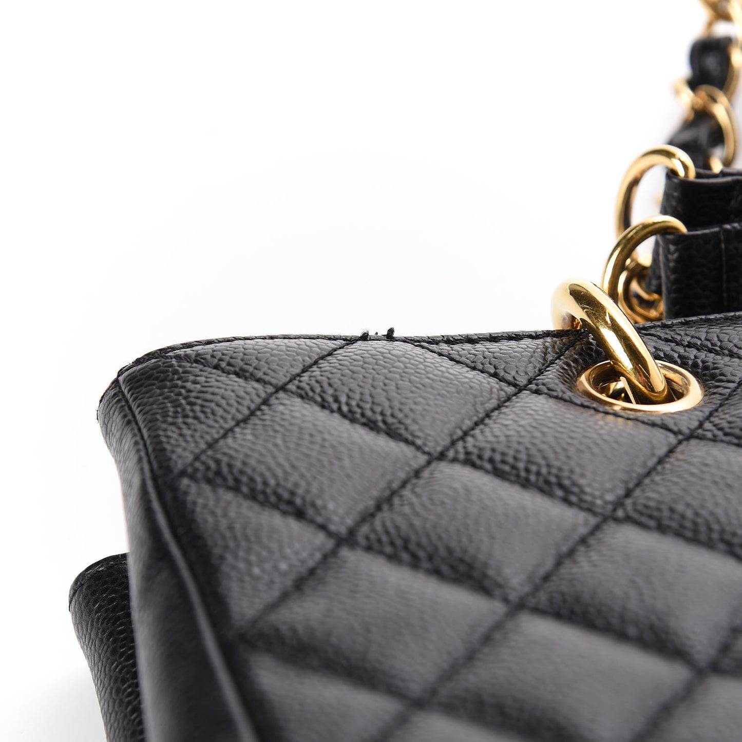 Caviar Quilted Grand Shopping Tote GST Black