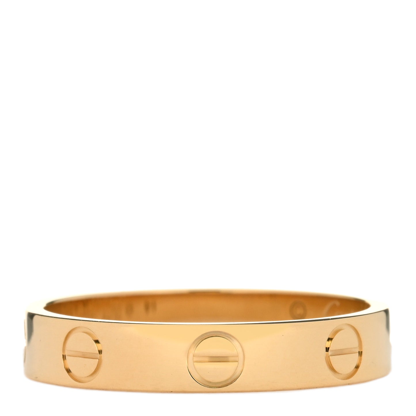 18K Yellow Gold 3.5mm LOVE Wedding Band Ring 53 6.25