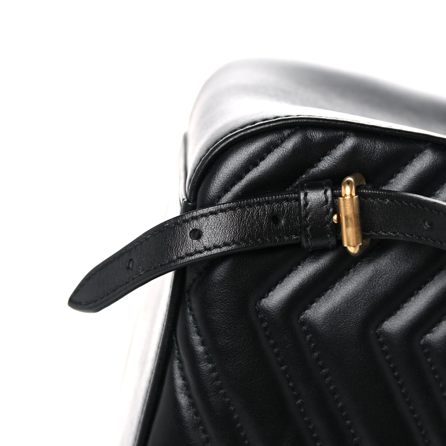 Calfskin Matelasse GG Marmont Backpack Black