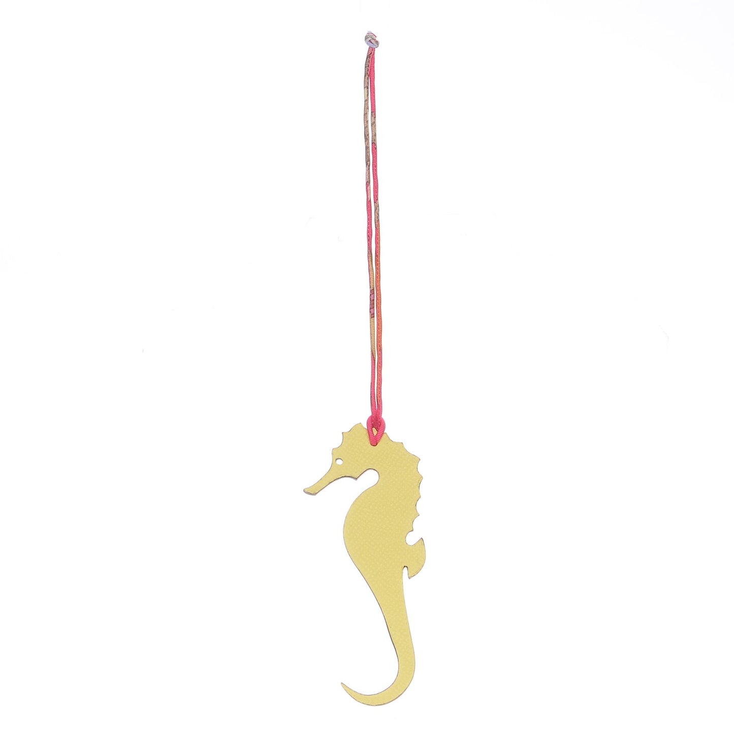 Togo Epsom Petit H Seahorse Bag Charm PM Tosca Soufre