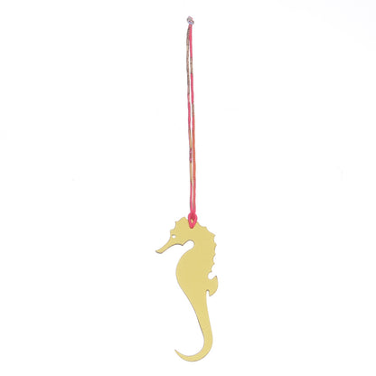 Hermes Togo Epsom Petit H Seahorse Bag Charm PM Tosca Soufre 1 of 4