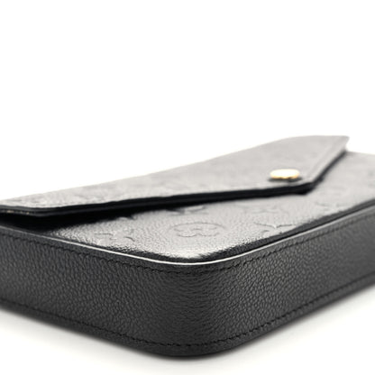 Louis Vuitton Empreinte Pochette Felicie Chain Wallet Black 8 of 9